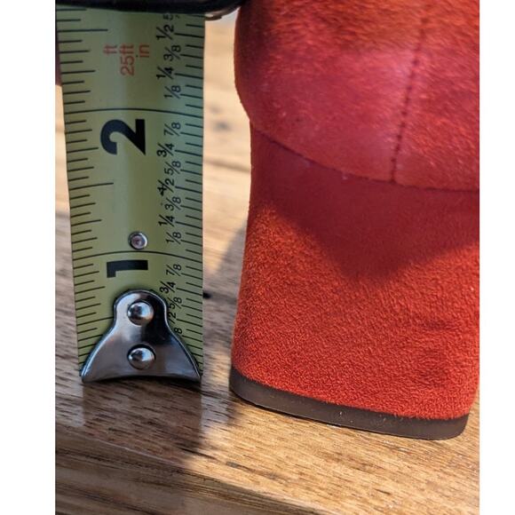 Franco Sarto Red Suede Leather Pump 2.25" Heel Womens Sz 8.5 - Picture 10 of 12